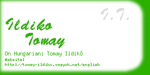 ildiko tomay business card